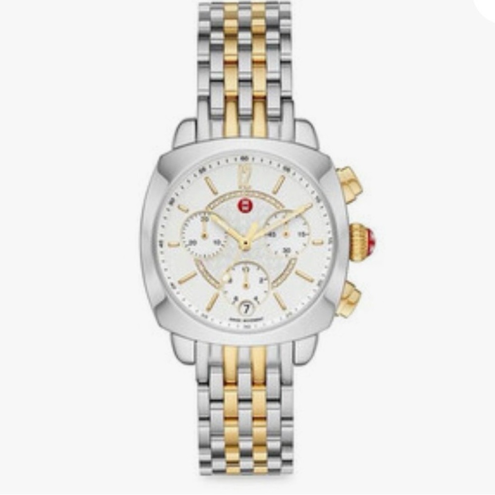 Michele Ascalon Chronograph Quartz Two-Tone Gold and Silver Women's Watch